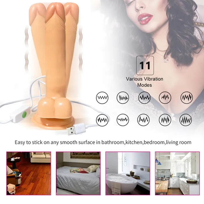 MD D32 22cm Bendable Realistic Rotating Vibrating Dildo MD Vibrators