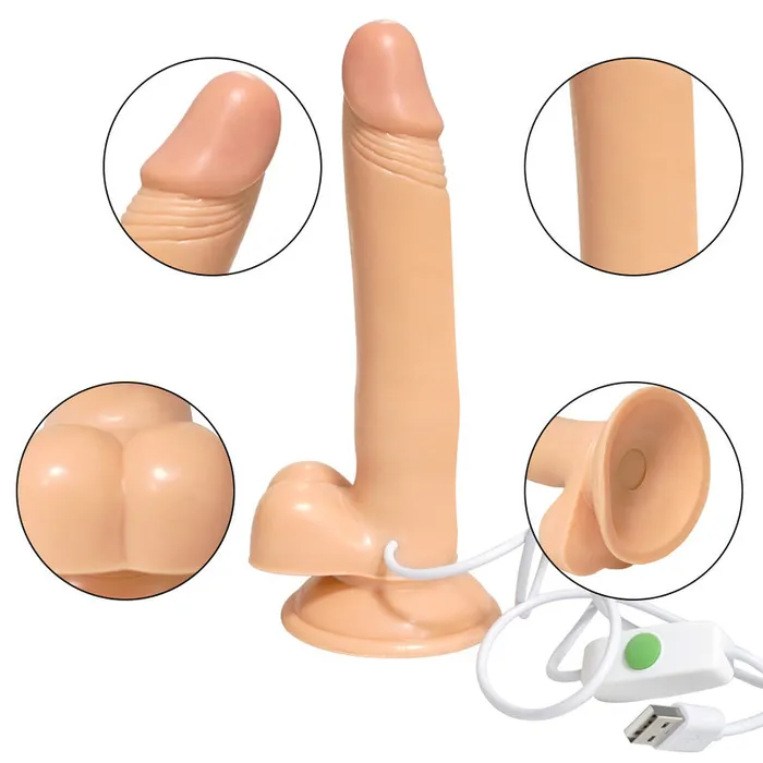 MD D32 22cm Bendable Realistic Rotating Vibrating Dildo MD Vibrators