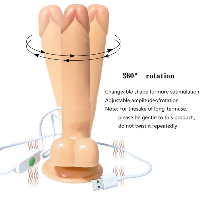 MD D32 22cm Bendable Realistic Rotating Vibrating Dildo MD Vibrators