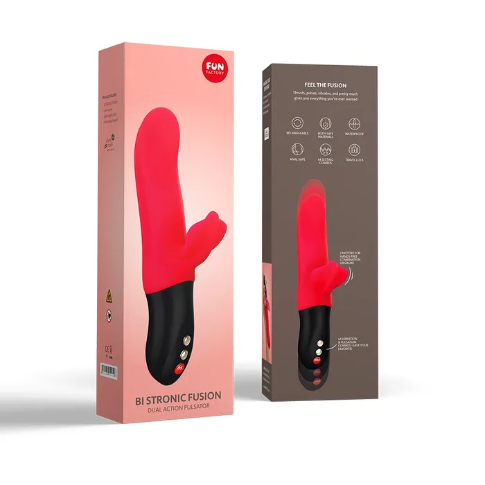 Fun Factory Vibrators Fun Factory Bi Stronic Fusion Vibrator India Red