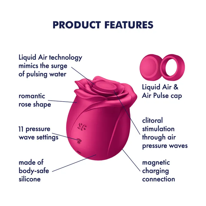 Satisfyer Vibrators Satisfyer Pro 2 Air Pulse Rose Stimulator Classic Blossom Satisfyer Vibrators Satisfyer Pro 2 Air Pulse Rose Stimulator Classic Blossom