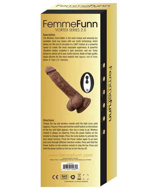 Femme Funn Vibrators Femme Funn Turbo Baller 20 Brown