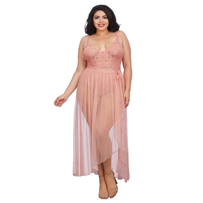 Dreamgirl International Dg Teddy Maxi Skirt W GStrng Rose 1X Vibrators