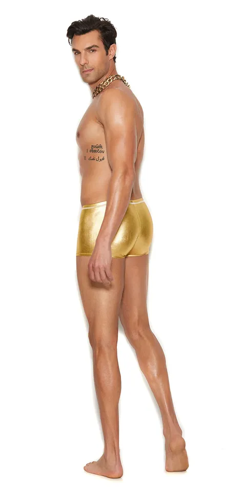 Elegant Moments Gold Lame Boxer Brief LXl Female Sex Toys
