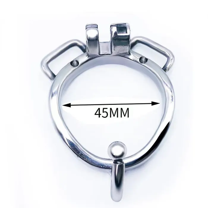 Male Sex Toys CHASTITY CAGE CO Curved Ring Round Ring with Ears