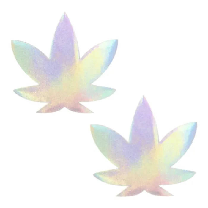 Neva Nude LLC Vibrators Neva Nude Pasty Weed Leaf Holographic