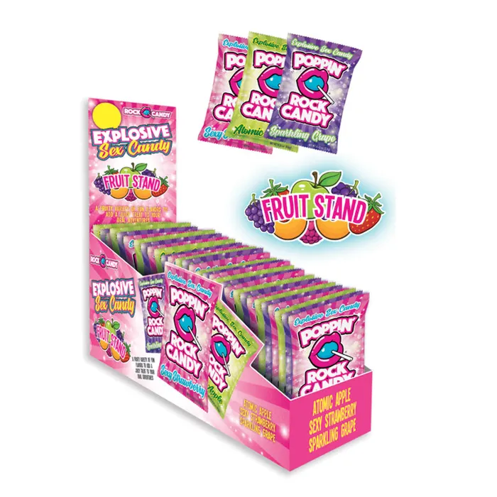 Rock Candy Vibrators Pop Rock Candy Fruit Stand 36Pc Display