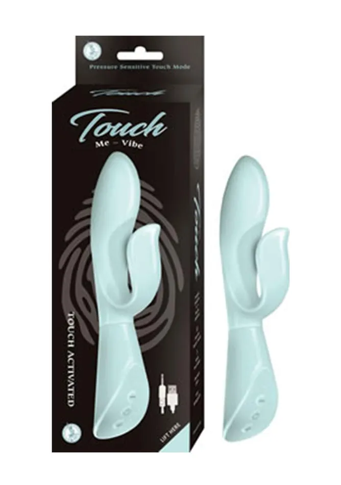 Vibrators Nasstoys Touch Me Touch Activated Rabbit Vibe TealAqua Nasstoys