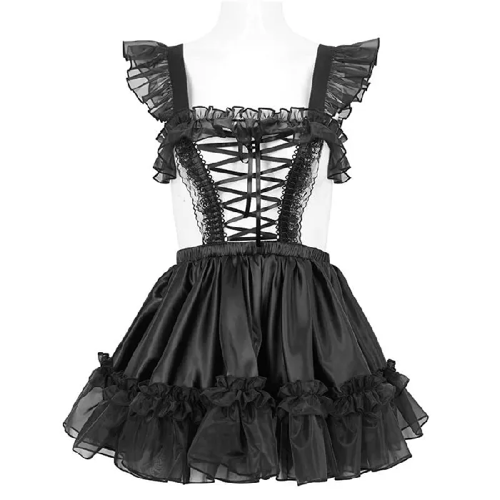 EVEs SECRETS Anal Seductive Hollow Out Lingerie Dress Black Gothic Dress