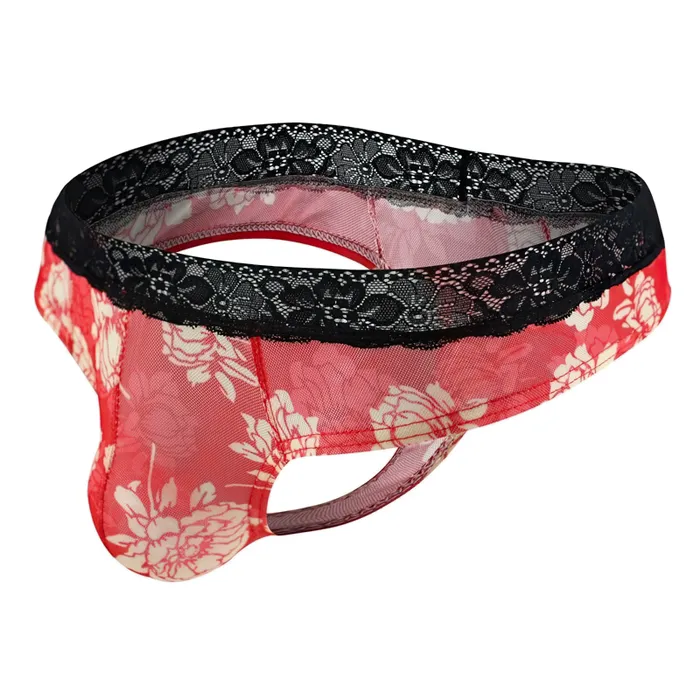 Male Sex Toys EVEs SECRETS Mens Sexy Lace Breathable TBack Underwear Male GString Flower Mesh Briefs Lingerie