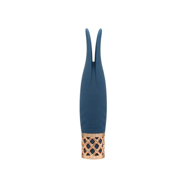 Pillow Talk Vibrators Pillow Talk Secrets PLAYFUL Luxurious Mini Clitoral Vibrator with Flickering Rabbit Ear Tips Blue