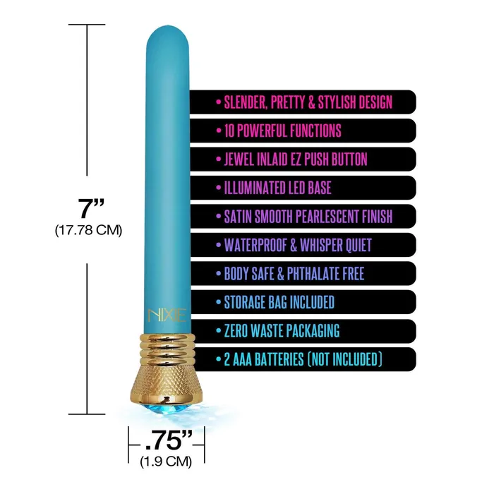 Vibrators GLOBAL NOVELTIES NIXIE JEWEL SATIN CLASSIC VIBE