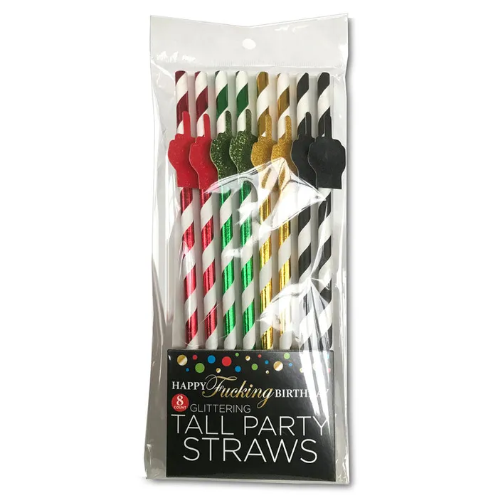 Vibrators LITTLE GENIE HAPPY FUCKING BIRTHDAY TALL PARTY STRAWS