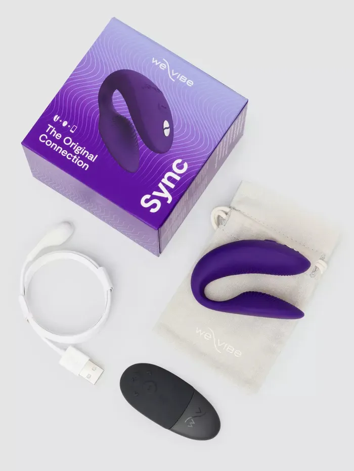 We Vibe SYNC 2 Remote Control and App Rechargeable Couples Vibrator Purple We Vibe Vibrators