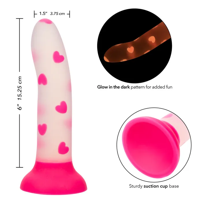 CalExotics Dildos Glow Stick Heart Silicone Dildo CalExotics Dildos Glow Stick Heart Silicone Dildo