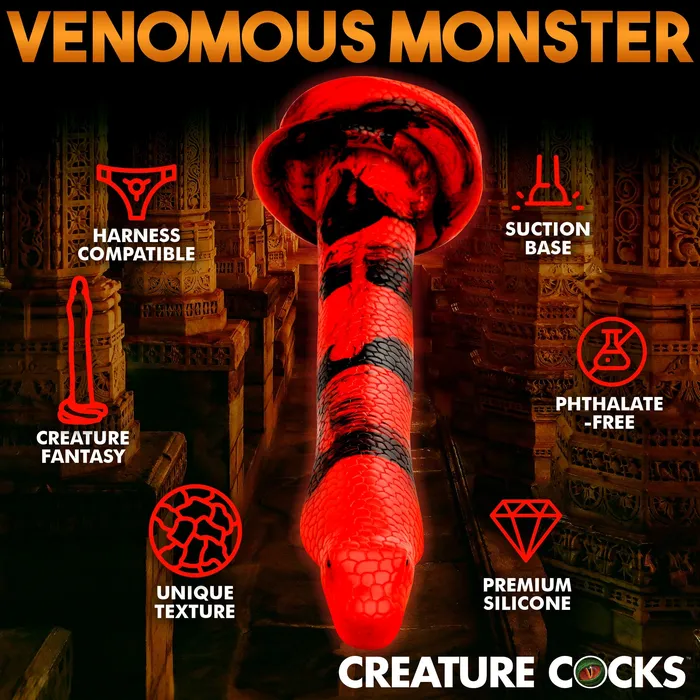 Dildos XR Brands King Cobra Large 14 Long Silicone Creature Dildo