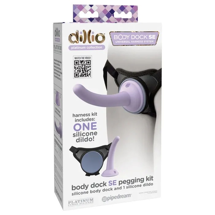Female Sex Toys Dillio Platinum Body Dock SE Pegging Kit 5 Pipedream