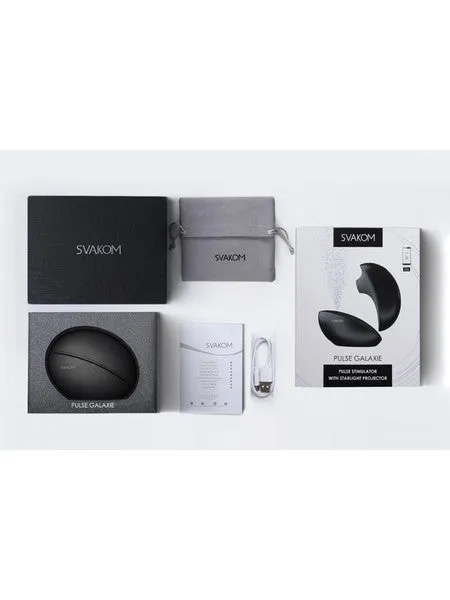 Vibrators Calvista Svakom Pulse Galaxie App Controlled Rechargeable Pulse Stimulator with Starlight Projector Midnight Black Vibrators Calvista Svakom Pulse Galaxie App Controlled Rechargeable Pulse Stimulator with Starlight Projector Midnight Black