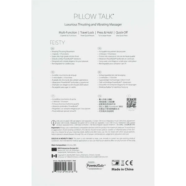 Vibrators Pillow Talk Pillow Talk Feisty Thrusting Vibrator
