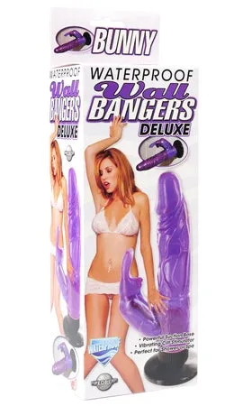 Vibrators Wholesale Solutions Ltd Waterproof Wall Bangers Deluxe Bunny Purple