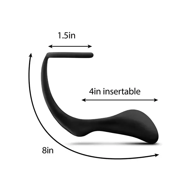 Blush Anal Adventures Platinum Silicone Cock Ring Plug Blush Male Sex Toys