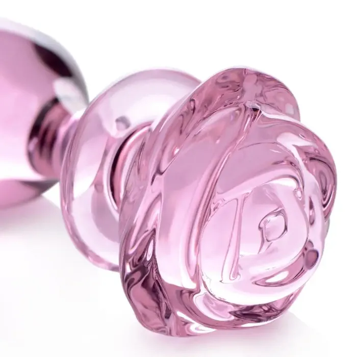 Booty Sparks Anal Booty Sparks Pink Rose Glass Anal Plug Booty Sparks Anal Booty Sparks Pink Rose Glass Anal Plug