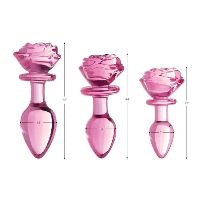 Booty Sparks Anal Booty Sparks Pink Rose Glass Anal Plug Booty Sparks Anal Booty Sparks Pink Rose Glass Anal Plug