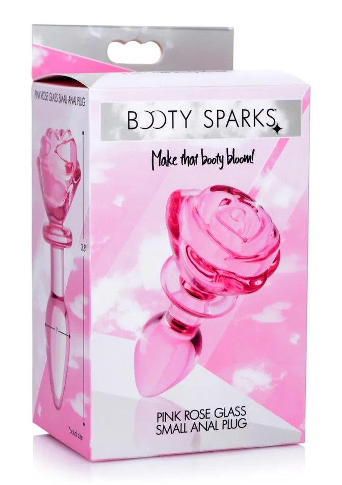 Booty Sparks Anal Booty Sparks Pink Rose Glass Anal Plug Booty Sparks Anal Booty Sparks Pink Rose Glass Anal Plug