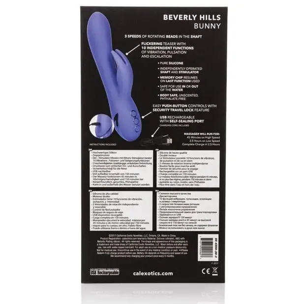 California Dreaming Beverly Hills Bunny Purple CalExotics Vibrators