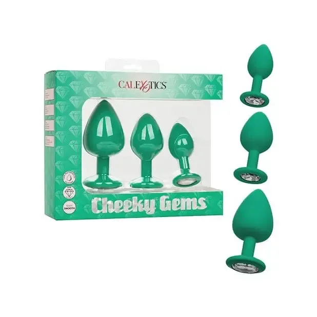 Cheeky Gems 3 Pc Plug Set CalExotics Anal