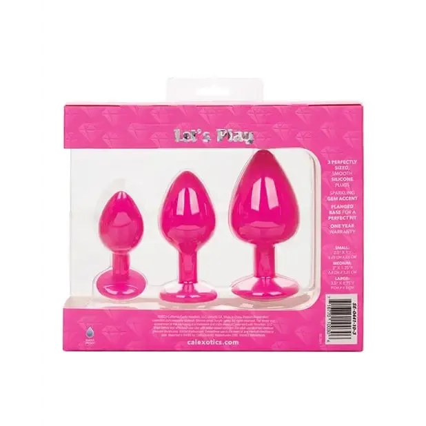 Cheeky Gems 3 Pc Plug Set CalExotics Anal Cheeky Gems 3 Pc Plug Set CalExotics Anal