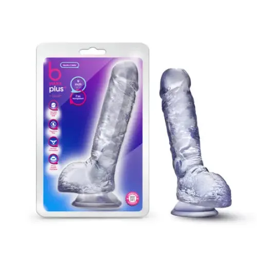 Dildos Blush Blush B Yours Plus Hearty n Hefty 9 in Dildo with Balls Suction Cup Clear Dildos Blush Blush B Yours Plus Hearty n Hefty 9 in Dildo with Balls Suction Cup Clear
