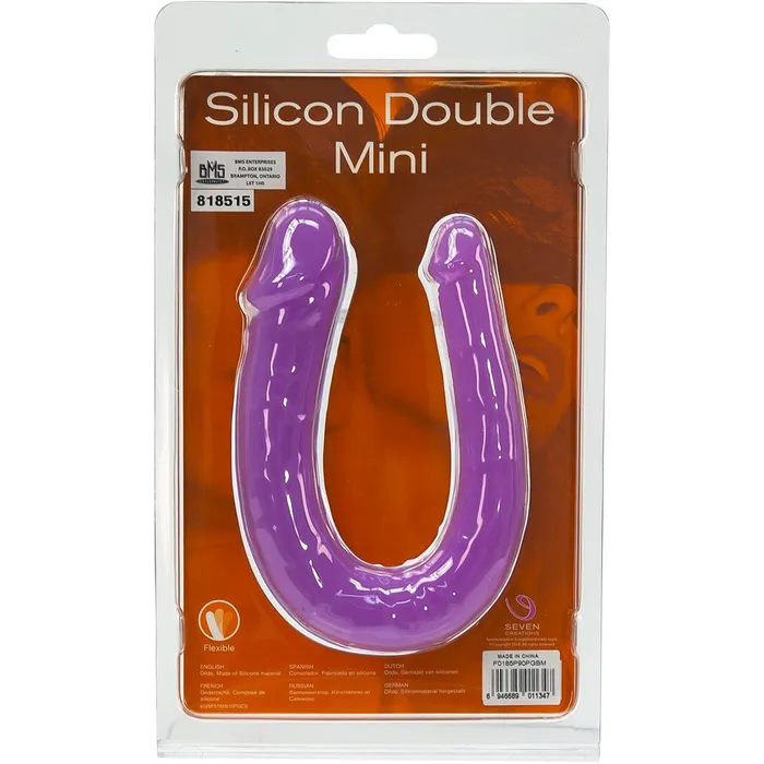 Dildos Seven Creations Seven Creations Silicone Double Mini Double Penetration Dong Purple
