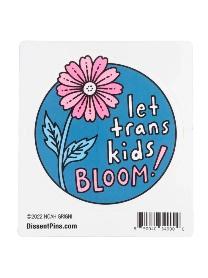 Dissent Pins Vibrators Let Trans Kids Bloom Sticker