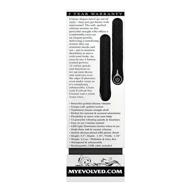 Evolved Evolved Quilted Love Rechargeable Straight Vibrator Vibrators