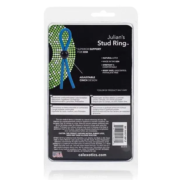 Julians Stud Ring Assorted Colors CalExotics Male Sex Toys Julians Stud Ring Assorted Colors CalExotics Male Sex Toys
