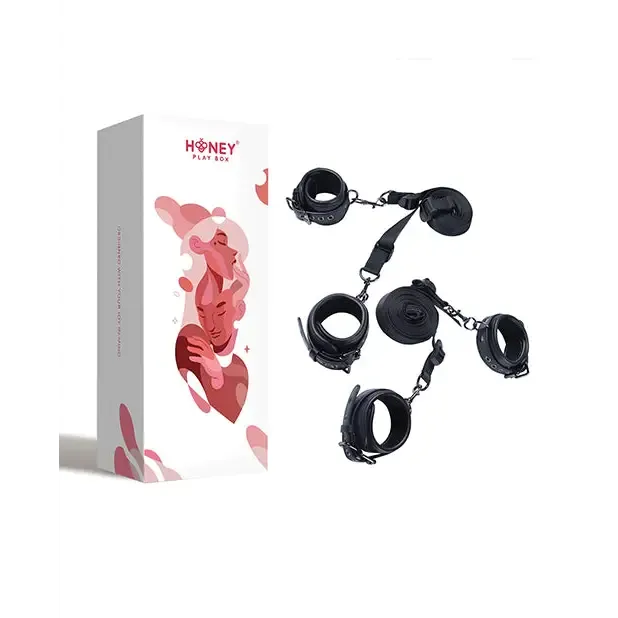 Kinky Play Box Luxury Bondage Bed Restraint Kit Black Honey Play Box Couples Kinky Play Box Luxury Bondage Bed Restraint Kit Black Honey Play Box Couples