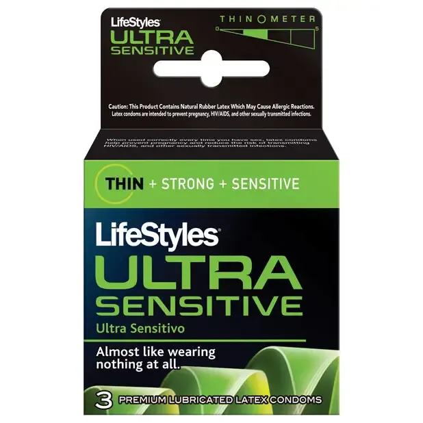 LifeStyles Male Sex Toys LifeStyles Ultra Sensative Condoms 3 pack