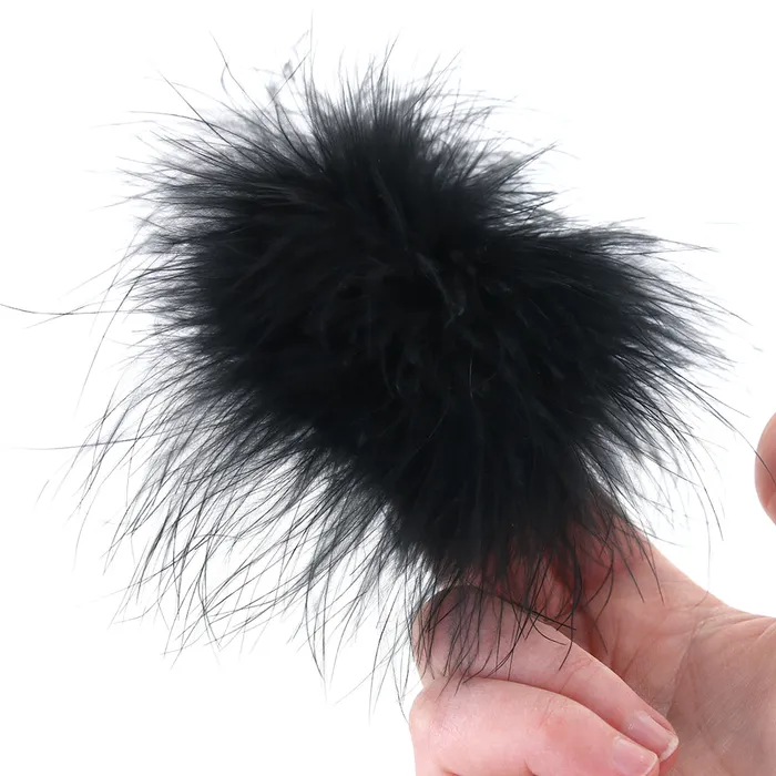 Little Genie Anal Nipple Couture Marabou Covers in Black Little Genie Anal Nipple Couture Marabou Covers in Black