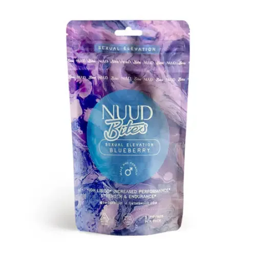 NUUD BITES Male Aphrodisiac Gummies Blueberry NUUD Pleasures Male Sex Toys
