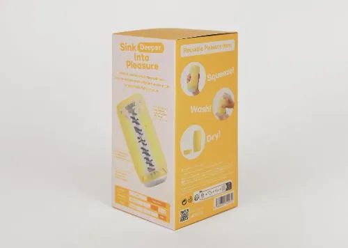 Tenga Puffy Custard Yellow UK TENGA STORE Vibrators