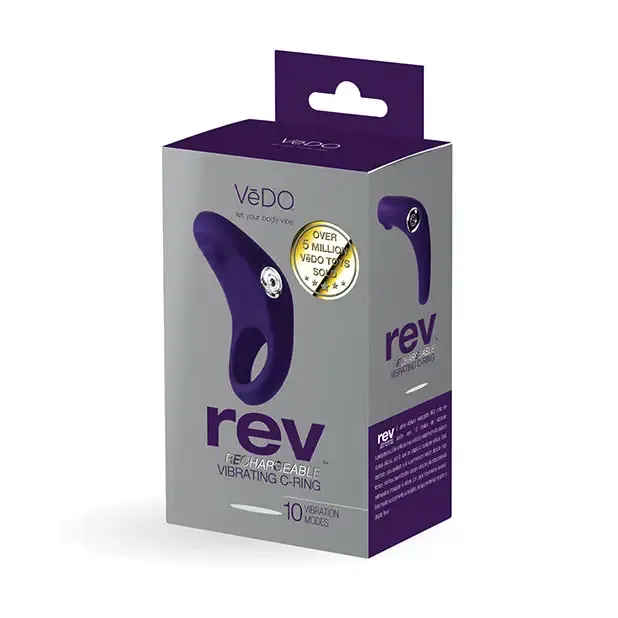 VDO Vibrators VeDO Rev Rechargeable Vibrating CRing Purple VDO Vibrators VeDO Rev Rechargeable Vibrating CRing Purple