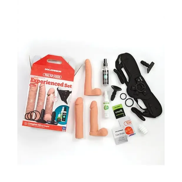 Vaculock Dual Density Experienced Set Vanilla Doc Johnson Dildos