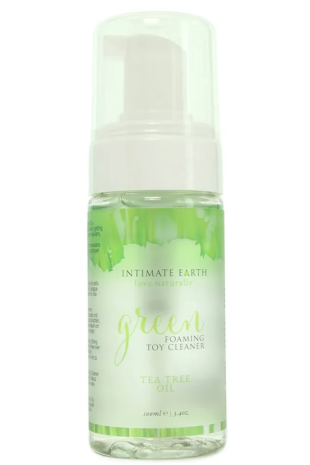 Vibrators Intimate Earth Green Foaming Toy Cleaner in 34oz100ml