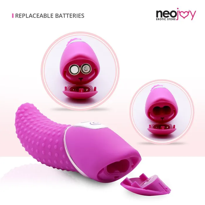 Vibrators Neojoy Tongue Vibe Silicone Clitoral Vibrator 7Speed Functions Pink Neojoy