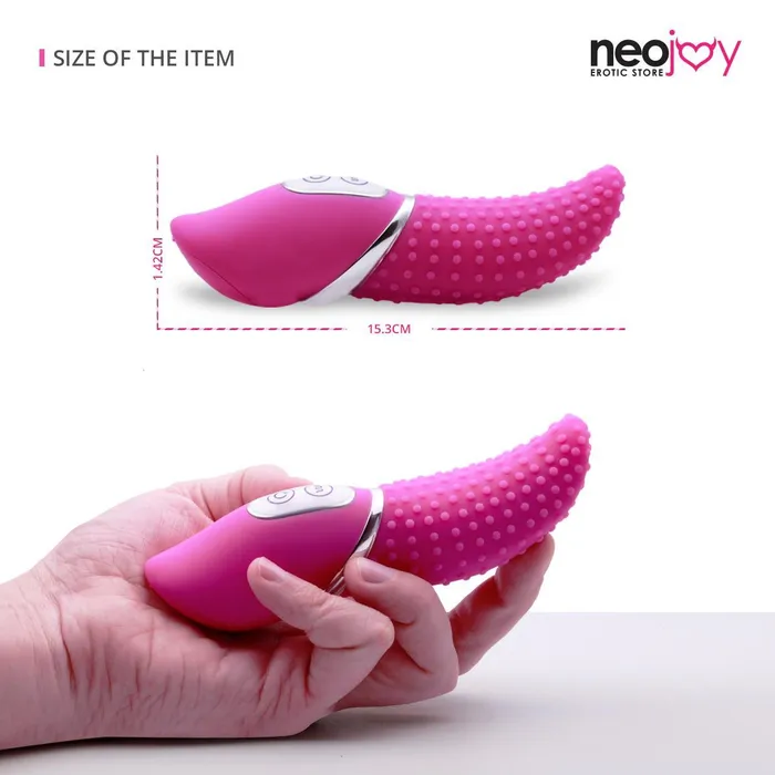 Vibrators Neojoy Tongue Vibe Silicone Clitoral Vibrator 7Speed Functions Pink Neojoy
