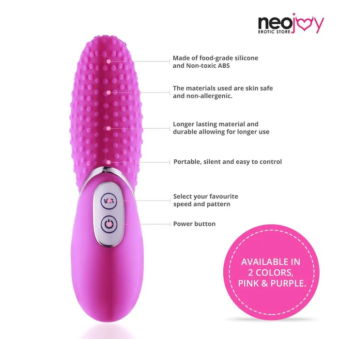 Vibrators Neojoy Tongue Vibe Silicone Clitoral Vibrator 7Speed Functions Pink Neojoy