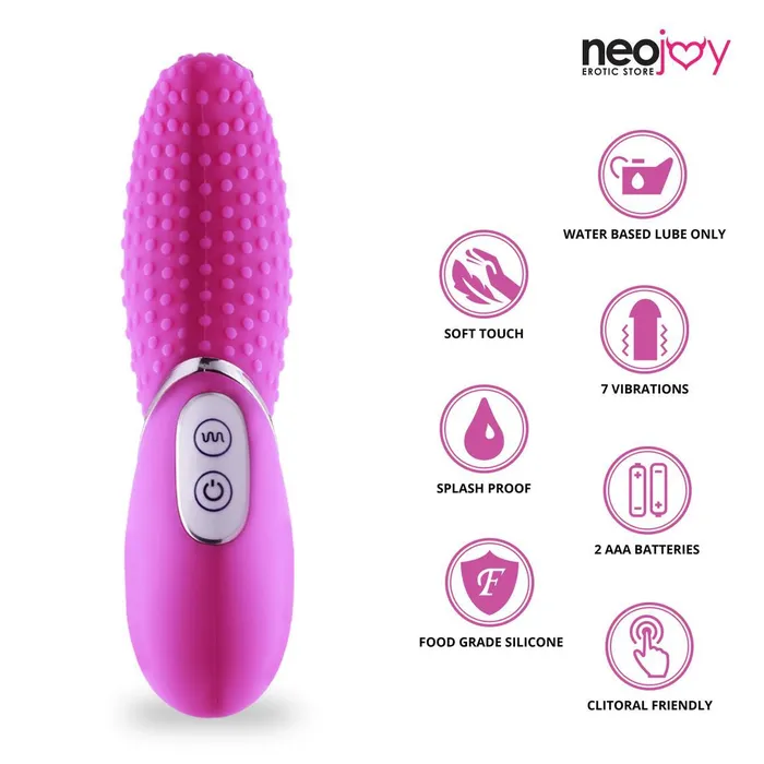 Vibrators Neojoy Tongue Vibe Silicone Clitoral Vibrator 7Speed Functions Pink Neojoy