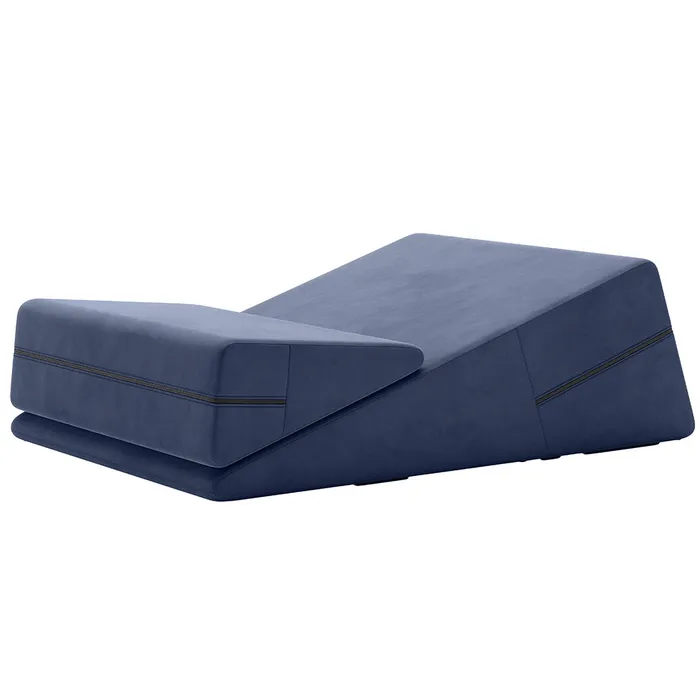 Vibrators Wedge Ramp Sex Pillow Combo in Velvet Blue Liberator