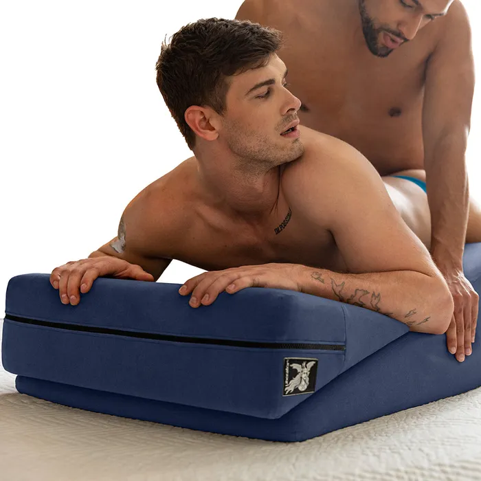 Vibrators Wedge Ramp Sex Pillow Combo in Velvet Blue Liberator